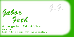 gabor feth business card